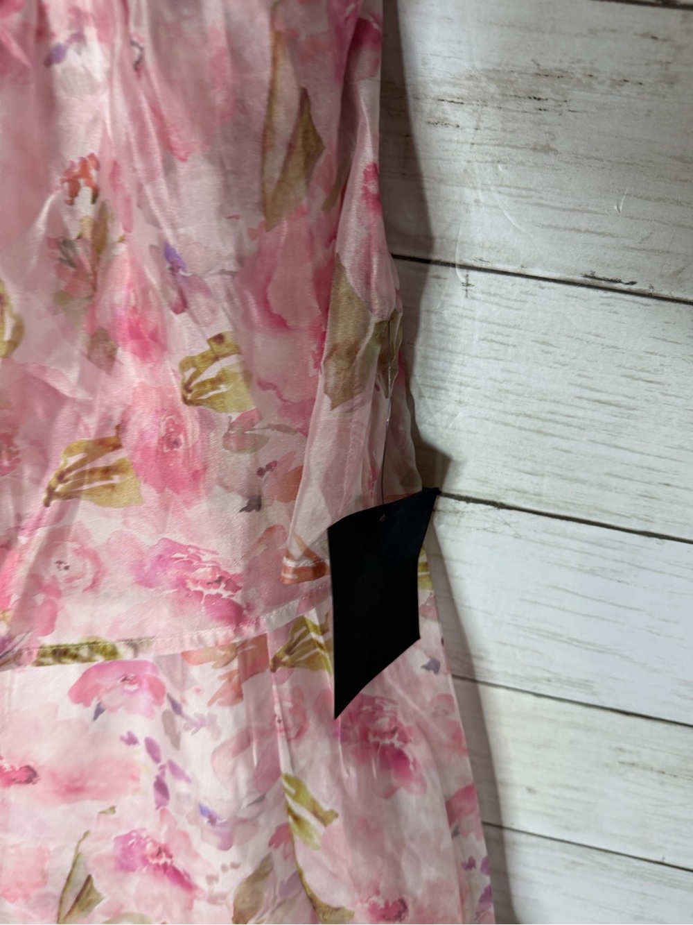Lulus Pristine Cutie Light Pink Floral Organza Bustier Midi Dress Medium - Picture 3 of 7